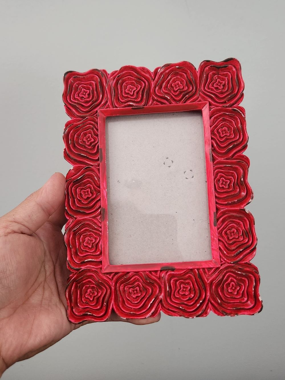 Vintage Red Floral Rose Border Picture Frame - Brand Unspecified